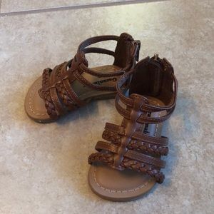 Brown baby sandals